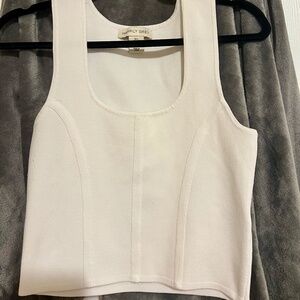 White knit tank
